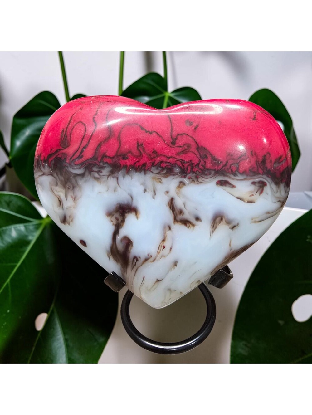 A269. Chicken Blood Large Thick Heart (man-made) with Stand